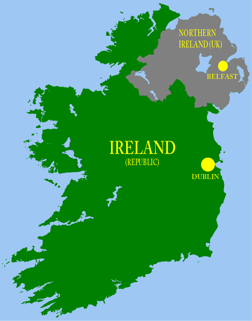 Северная Ирландия на карте. Республика Ирландия на карте. Ирландия и Северная Ирландия на карте. Северная Ирландия карта на английском. Ireland area